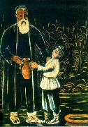 Niko Pirosmanashvili A Peasant with His Grandson oil painting artist